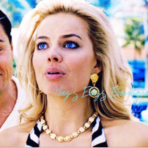 Versace: 'The Wolf Of Wall Street' Gold Earrings - Picture 7 of 7